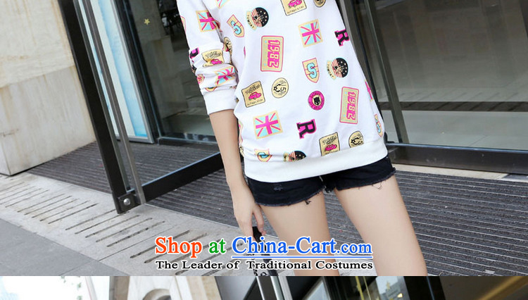 The litany of m large forming the Netherlands female 2015 autumn and winter new Korean loose to increase long-sleeved T-shirt with round collar stamp graphics thin White XXL 2 feet 7/2 ft 8 pictures, prices, brand platters! The elections are supplied in the national character of distribution, so action, buy now enjoy more preferential! As soon as possible.