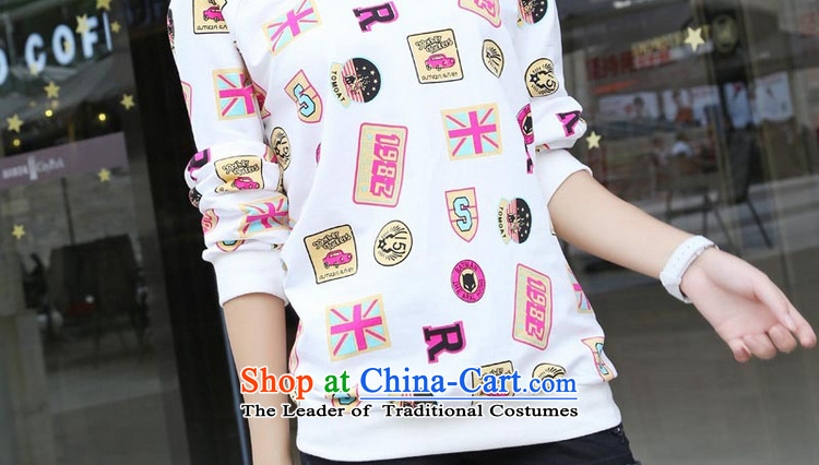 The litany of m large forming the Netherlands female 2015 autumn and winter new Korean loose to increase long-sleeved T-shirt with round collar stamp graphics thin White XXL 2 feet 7/2 ft 8 pictures, prices, brand platters! The elections are supplied in the national character of distribution, so action, buy now enjoy more preferential! As soon as possible.