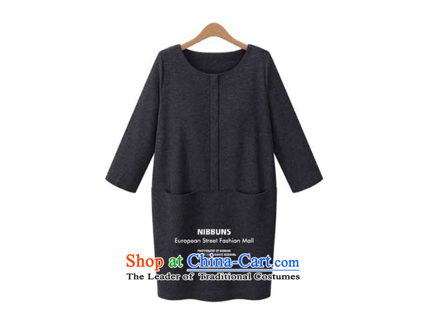 Gangnam-gu 2015 autumn and winter taste the new Europe and the large number of ladies to increase long-sleeved shirt thick MM coated round-neck collar dresses black 5XL recommendations 180-200 catty picture, prices, brand platters! The elections are supplied in the national character of distribution, so action, buy now enjoy more preferential! As soon as possible.