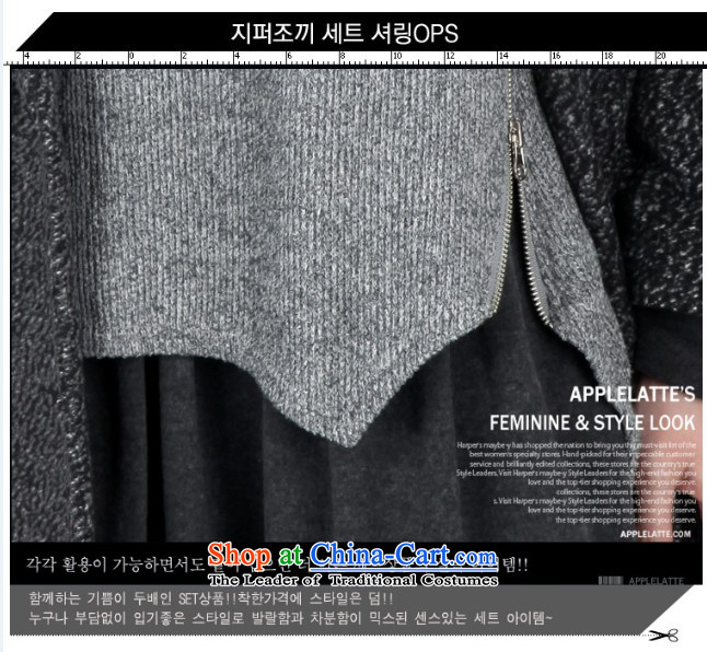 Gangnam-gu  2015 autumn and winter Europe and taste of larger female thick MM larger stylish graphics thin two kits dresses long-sleeved gray vest two blouses dark gray vest + black skirt XXL recommendations 120-140 catty picture, prices, brand platters! The elections are supplied in the national character of distribution, so action, buy now enjoy more preferential! As soon as possible.