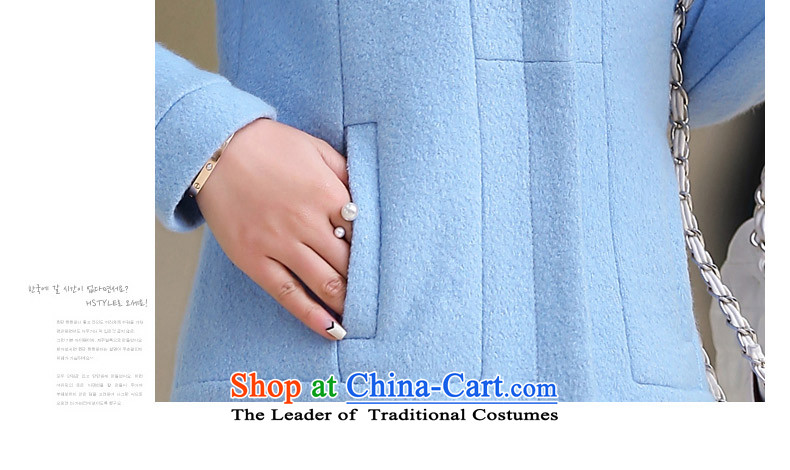 Gross coats female jacket won? Edition long poem terrace flowers larger female body in thin graphics decorated long wool Connie a wool coat Ms. female and T-shirt water Blue M picture, prices, brand platters! The elections are supplied in the national character of distribution, so action, buy now enjoy more preferential! As soon as possible.