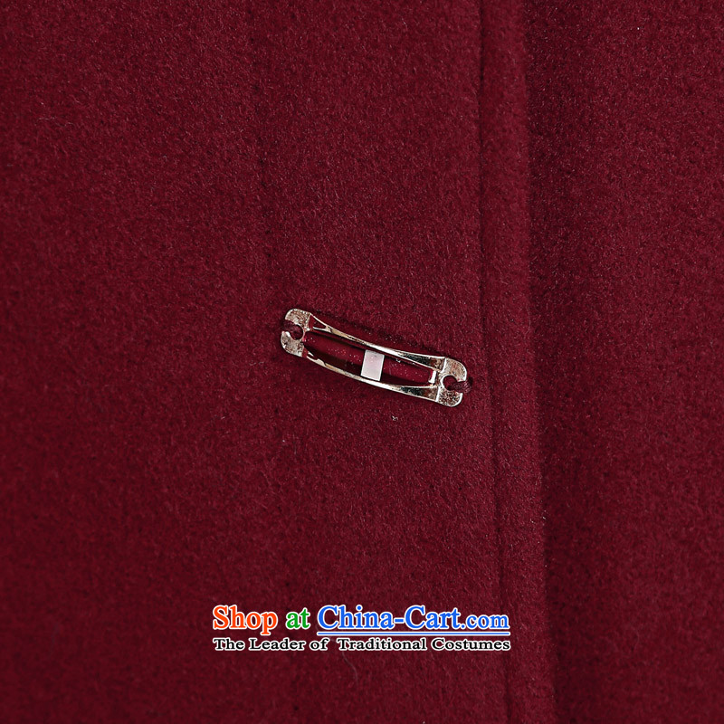The sea route to spend the new fox collar cashmere overcoat Gross Gross Large? butted long J1376H female wine red sea route to spend.... 3XL, shopping on the Internet
