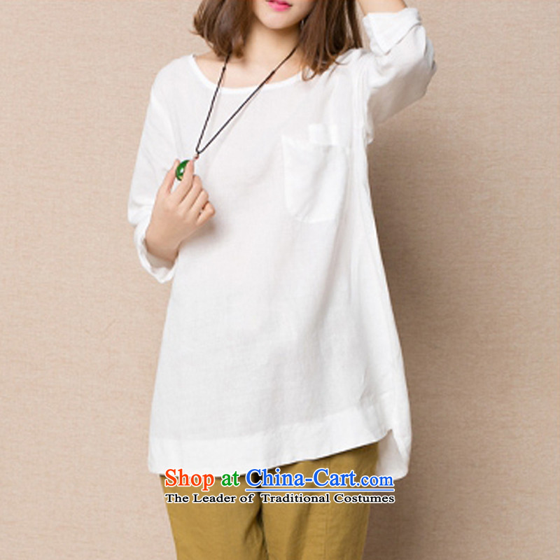 Create the  2015 autumn billion new boxed version of large numbers of female Korean graphics thin wild shirt cotton linen loose T-Shirts/blouses pink shirt XXXL, billion gymnastics shopping on the Internet has been pressed.