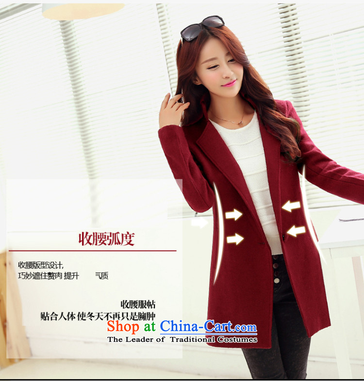 The gross imbalance? 2015 winter coats female new Korean long thin graphics Sau San, a wool coat female wine red M picture, prices, brand platters! The elections are supplied in the national character of distribution, so action, buy now enjoy more preferential! As soon as possible.
