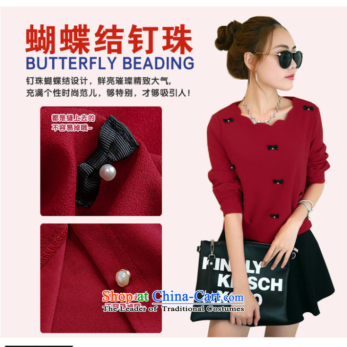 With hundreds of new autumn 2015-yuk to increase women's code thick mm autumn new decorated in video thin kit thick sister two kits 200 catties picture color pictures, prices, XXXL brand platters! The elections are supplied in the national character of distribution, so action, buy now enjoy more preferential! As soon as possible.