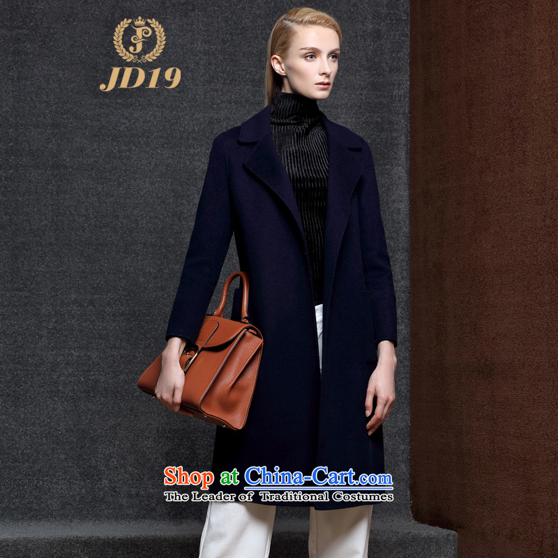 Double-side cashmere overcoat JD19 female long 2015 autumn and winter coats new wool? female model), Lap windbreaker. long coats of Sau San Navy M,jd19,,, shopping on the Internet