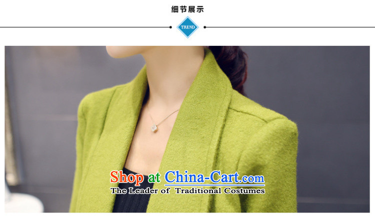 Stylish devil of the 2015 Fall/Winter Collections in the new long a wool coat Korean Sau San video thin stylish Wild Green Jacket M136 GREEN M picture, prices, brand platters! The elections are supplied in the national character of distribution, so action, buy now enjoy more preferential! As soon as possible.