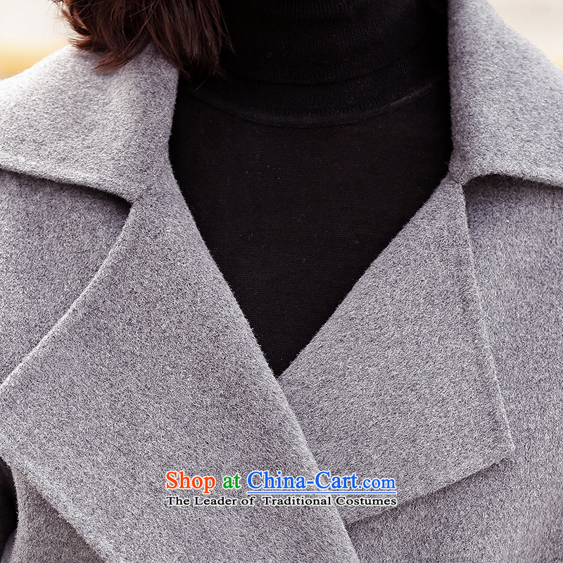 Ho Pui 2015 Autumn new gross?   in the female jacket long-sided flannel woolen coat ma gray M pre-sale 7 days, PEI (lanpei) , , , shopping on the Internet