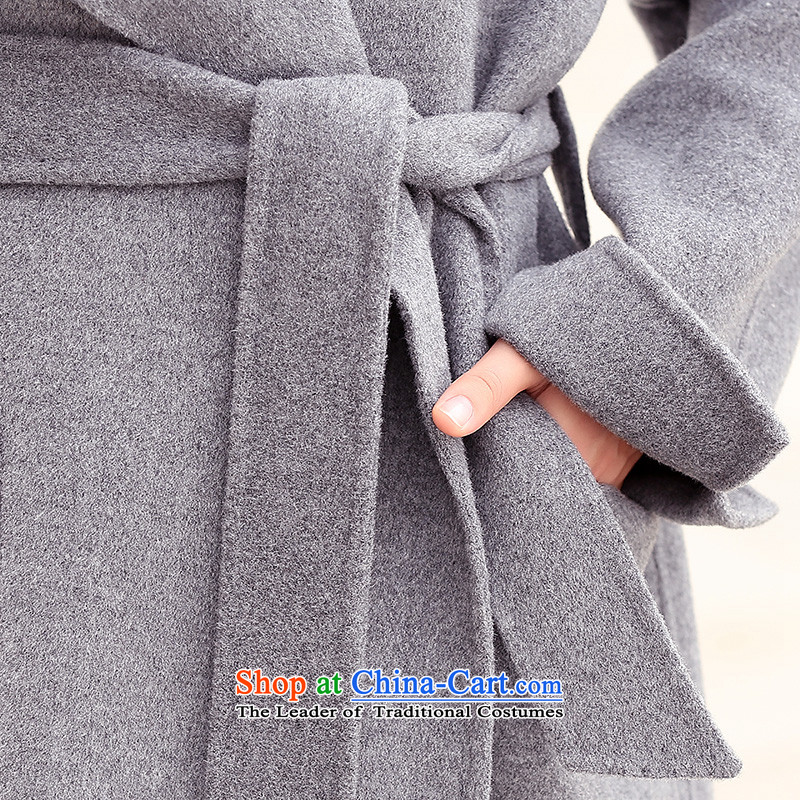 Ho Pui 2015 Autumn new gross?   in the female jacket long-sided flannel woolen coat ma gray M pre-sale 7 days, PEI (lanpei) , , , shopping on the Internet