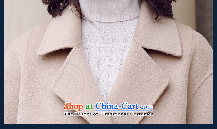 Ho Pui 2015 new woolen coat female double-side jacket in long long-sleeved thin graphics Sau San-sided flannel woolen coat beige L picture, prices, brand platters! The elections are supplied in the national character of distribution, so action, buy now enjoy more preferential! As soon as possible.