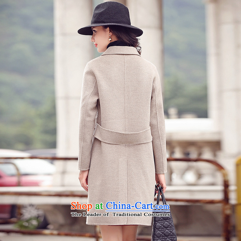 In the autumn of 2015, the new Pei double-side coats, long double-sided cashmere woolen coat girl? and light jacket gross color pre-sale 7 days of Pei (lanpei M) , , , shopping on the Internet