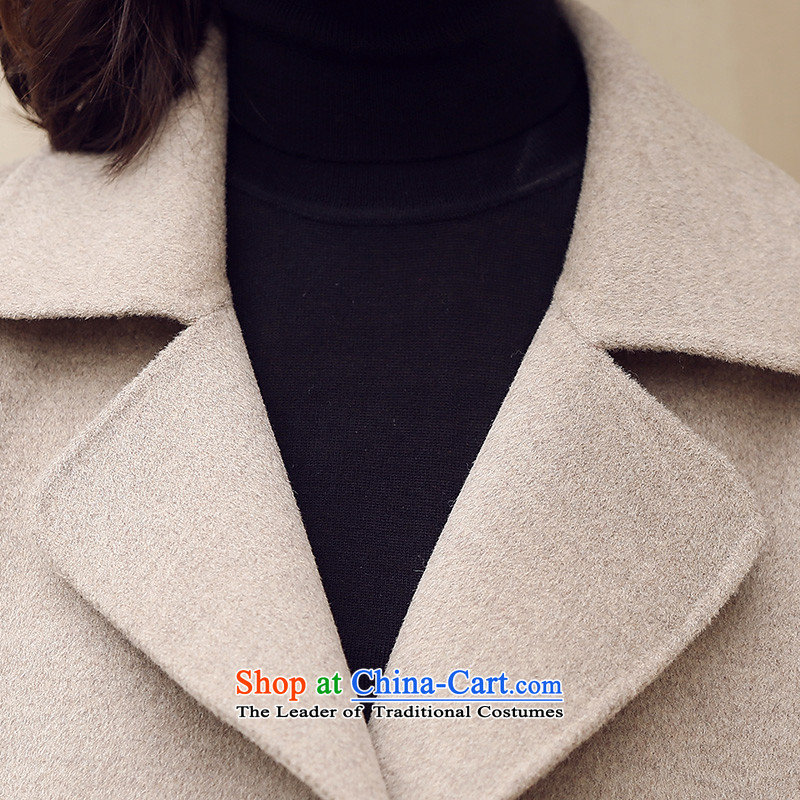 Ho Pui 2015 autumn and winter new women's gross? for long suit coats of double-sided cashmere overcoat female woolen coat m Gray pre-sale 5 days , L Ho Pei (lanpei) , , , shopping on the Internet