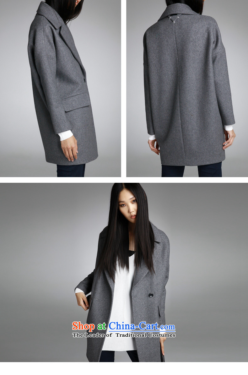 Michin MISUN/ 2015 autumn and winter new European sites connected over the small cocoon suit for thick a wool coat female gray S picture, prices, brand platters! The elections are supplied in the national character of distribution, so action, buy now enjoy more preferential! As soon as possible.