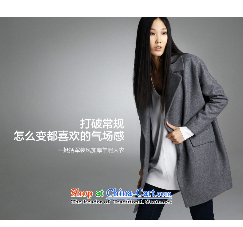Michin MISUN/ 2015 autumn and winter new European sites connected over the small cocoon suit for thick a wool coat female gray S picture, prices, brand platters! The elections are supplied in the national character of distribution, so action, buy now enjoy more preferential! As soon as possible.
