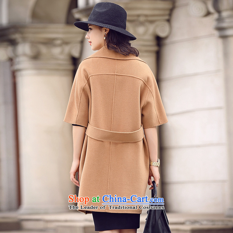 In the autumn of 2015, the new Pei won version-sided flannel woolen coat girl in long wool coat and color? M Ho Pei (lanpei) , , , shopping on the Internet