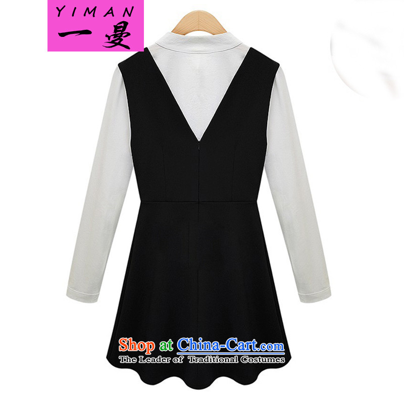 A Cayman large long-sleeved dresses 2015 new to xl women's two kits thick sister video thin stylish casual shirt without sleeves dresses 320 Black 3XL/ recommendations 140-160 characters, a Cayman , , , shopping on the Internet