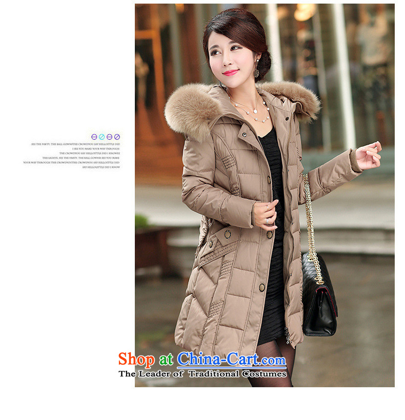 Marguerite. New poetry Xuan larger female Korean version in the Sau San long coats thick coat cap Cotton Khaki 3XL winter picture, prices, brand platters! The elections are supplied in the national character of distribution, so action, buy now enjoy more preferential! As soon as possible.