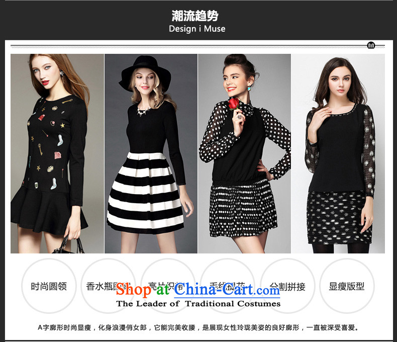 The Eternal Soo-XL women's dresses 2015 mm thick sister autumn new Korean fashion, stamp thick to intensify the graphics are thin, long-sleeved black skirt 3XL picture, prices, brand platters! The elections are supplied in the national character of distribution, so action, buy now enjoy more preferential! As soon as possible.