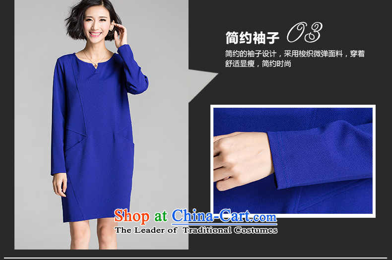 The Eternal Sau 2015 large female thick mm autumn new products attractive V-Neck trendy and comfortable long-sleeved dresses dark blue 4XL Photo, prices, brand platters! The elections are supplied in the national character of distribution, so action, buy now enjoy more preferential! As soon as possible.