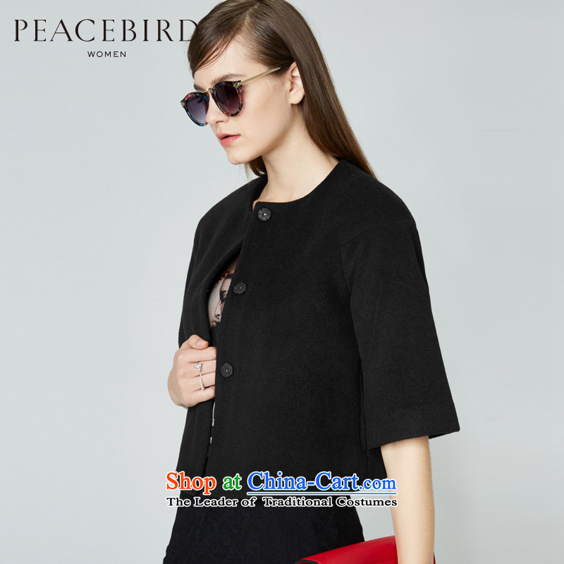 [ New shining peacebird Women's Health 2015 winter clothing new product type A SHORT A4AA54102 coats black S PEACEBIRD shopping on the Internet has been pressed.