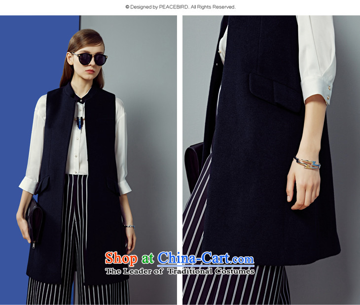 [ New shining peacebird Women's Health 2015 winter clothing new products, a cloak A4AA54106 navy blue M picture, prices, brand platters! The elections are supplied in the national character of distribution, so action, buy now enjoy more preferential! As soon as possible.