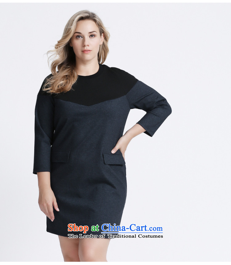 The former Yugoslavia Migdal Code women 2015 Autumn replacing the new mm thick stylish spell color Stretch Dress 953102386  3XL Deep Blue Photo, prices, brand platters! The elections are supplied in the national character of distribution, so action, buy now enjoy more preferential! As soon as possible.