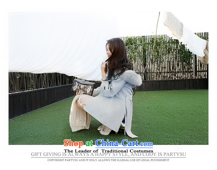 The Korean version of the autumn and winter mrsos2015 Nagymaros Neck Jacket in long cloak Korean gross coats cloak relaxd?? The light blue coat gross S picture, prices, brand platters! The elections are supplied in the national character of distribution, so action, buy now enjoy more preferential! As soon as possible.