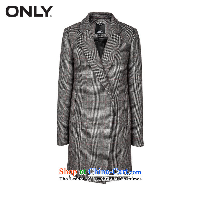 Load New autumn ONLY2015 included wool plaid zipper decor. As long coats female L|11534s023? 104 light gray (Copenhagen 155/76A/XS,ONLY flowers to the Group) , , , shopping on the Internet