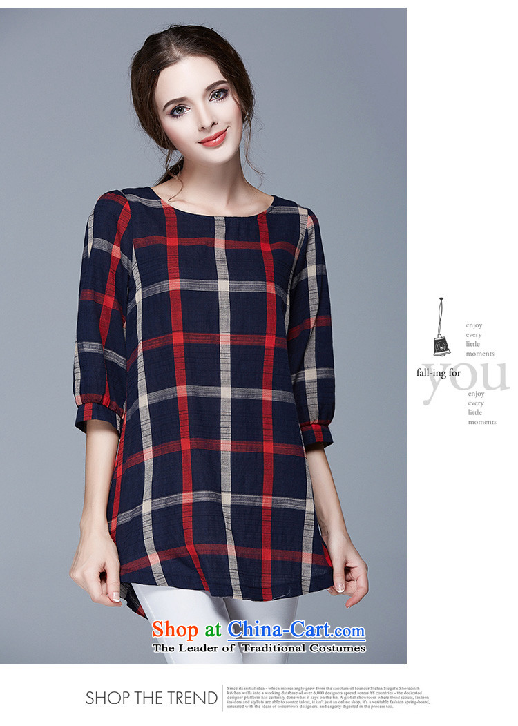 The new 2015 Elizabeth discipline large European and American women fall in with cotton linen cuff to xl T-shirt thick mm loose plaid girl jacket picture color picture 3XL SN1051, prices, brand platters! The elections are supplied in the national character of distribution, so action, buy now enjoy more preferential! As soon as possible.