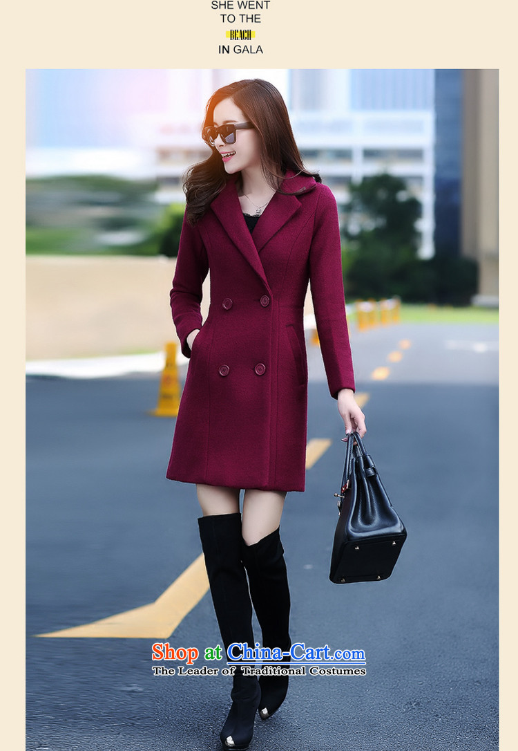 Lucie, wool coat women 2015 Winter Olympics? the new Korean version of Sau San solid color jacket women in double-long a wool coat MN1561 Blue M picture, prices, brand platters! The elections are supplied in the national character of distribution, so action, buy now enjoy more preferential! As soon as possible.