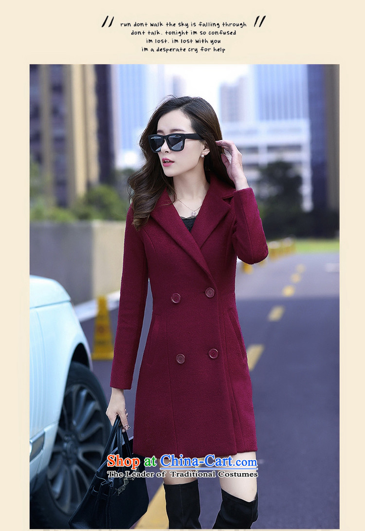 Lucie, wool coat women 2015 Winter Olympics? the new Korean version of Sau San solid color jacket women in double-long a wool coat MN1561 Blue M picture, prices, brand platters! The elections are supplied in the national character of distribution, so action, buy now enjoy more preferential! As soon as possible.