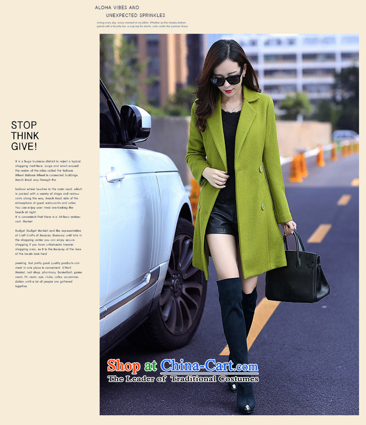 Lucie, wool coat women 2015 Winter Olympics? the new Korean version of Sau San solid color jacket women in double-long a wool coat MN1561 Blue M picture, prices, brand platters! The elections are supplied in the national character of distribution, so action, buy now enjoy more preferential! As soon as possible.