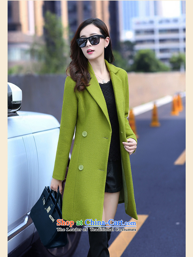 Lucie, wool coat women 2015 Winter Olympics? the new Korean version of Sau San solid color jacket women in double-long a wool coat MN1561 Blue M picture, prices, brand platters! The elections are supplied in the national character of distribution, so action, buy now enjoy more preferential! As soon as possible.