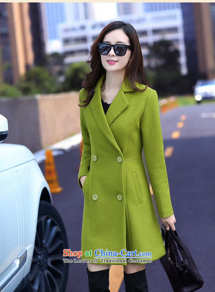 Lucie, wool coat women 2015 Winter Olympics? the new Korean version of Sau San solid color jacket women in double-long a wool coat MN1561 Blue M picture, prices, brand platters! The elections are supplied in the national character of distribution, so action, buy now enjoy more preferential! As soon as possible.