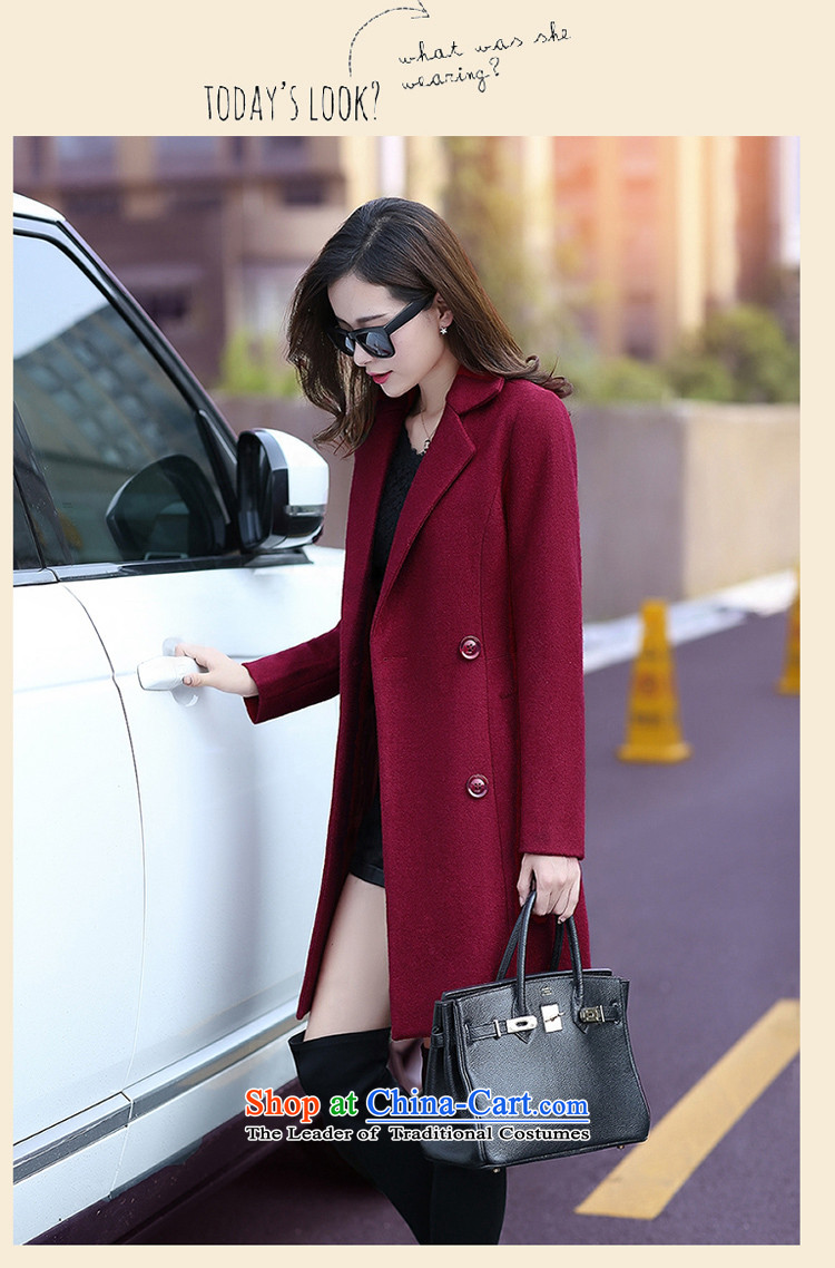 Lucie, wool coat women 2015 Winter Olympics? the new Korean version of Sau San solid color jacket women in double-long a wool coat MN1561 Blue M picture, prices, brand platters! The elections are supplied in the national character of distribution, so action, buy now enjoy more preferential! As soon as possible.