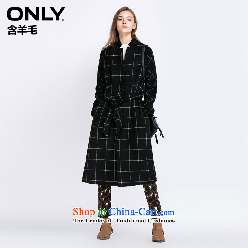 Load New autumn ONLY2015 included wool checkered lumbar pinch folds design gross? coats female E 11536U001 011 black and white170_88A_L |