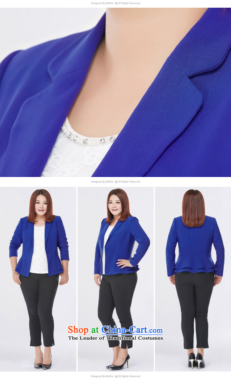 New Career autumn msshe2015 plus size suit simple mm thick coat larger women's 10,229 enterprises blue  , prices, picture 3XL brand platters! The elections are supplied in the national character of distribution, so action, buy now enjoy more preferential! As soon as possible.