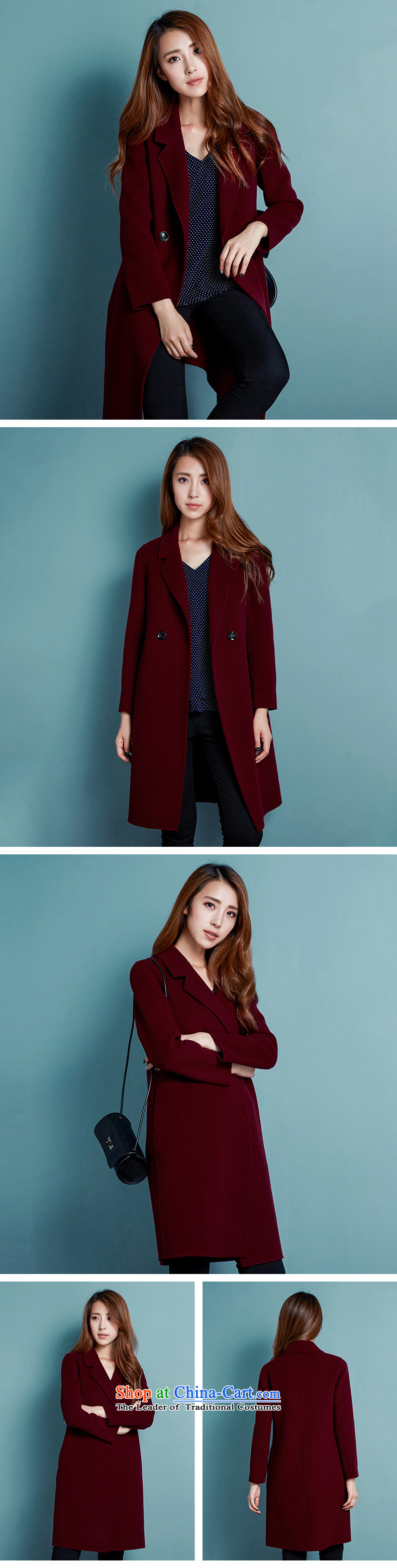 Barbara Euro 2015 Autumn Ms. new two-sided Fleece Jacket hand-in? Long woolen coat, wine red S photographed the 20 days shipment picture, prices, brand platters! The elections are supplied in the national character of distribution, so action, buy now enjoy more preferential! As soon as possible.