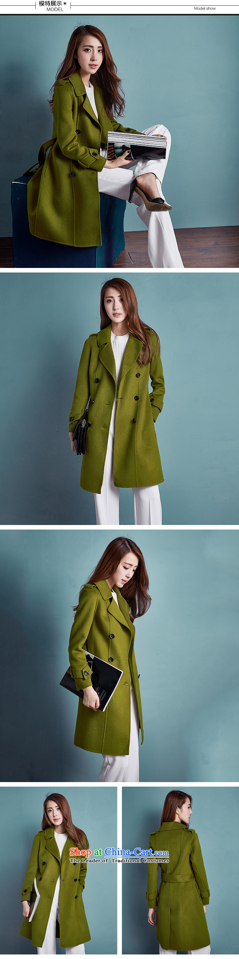 Barbara Euro 2015 Autumn New hand-long hair that Ms. jacket sided flannel woolen coat Tseung Kwan Green M picture, prices, brand platters! The elections are supplied in the national character of distribution, so action, buy now enjoy more preferential! As soon as possible.