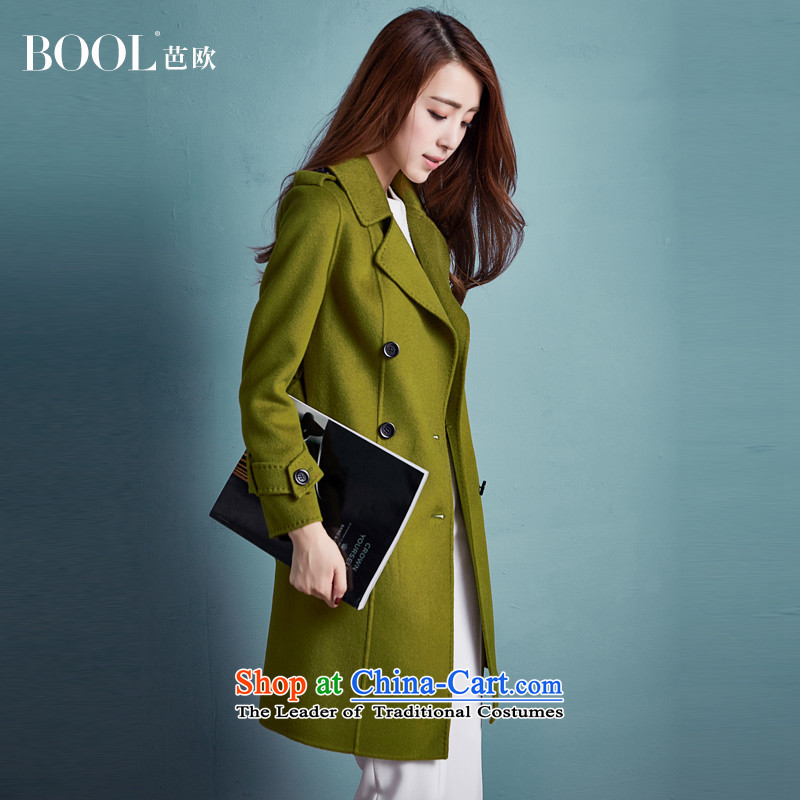 Barbara Euro 2015 Autumn New hand-long hair that Ms. jacket sided flannel woolen coat Tseung Kwan (Barbara M green BOOL) , , , shopping on the Internet