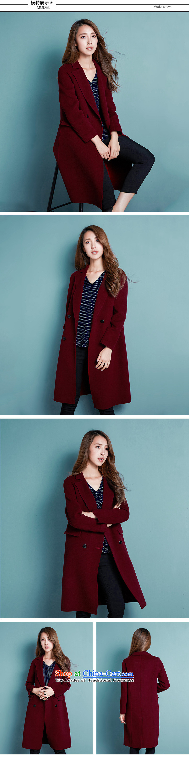 Barbara Euro 2015 Autumn Ms. new long hand-sided flannel jacket? gross woolen coat, wine red S photographed the 20 day shipping picture, prices, brand platters! The elections are supplied in the national character of distribution, so action, buy now enjoy more preferential! As soon as possible.