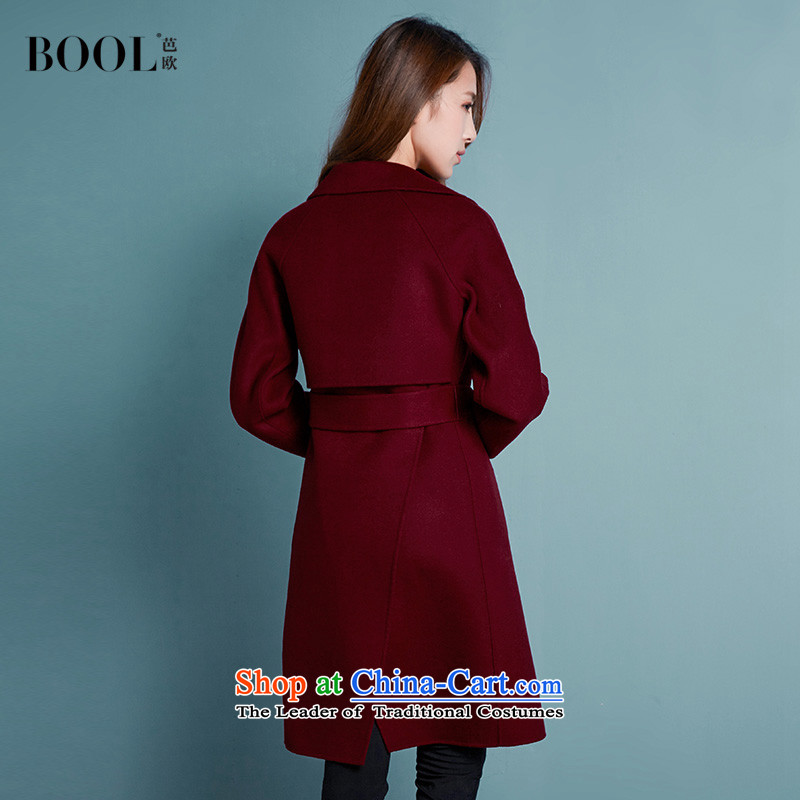 Barbara Euro 2015 autumn the new President won version plain manual gross? long jacket tether, woolen coat, wine red M photographed the 20 shipping, HIP (BOOL) , , , shopping on the Internet