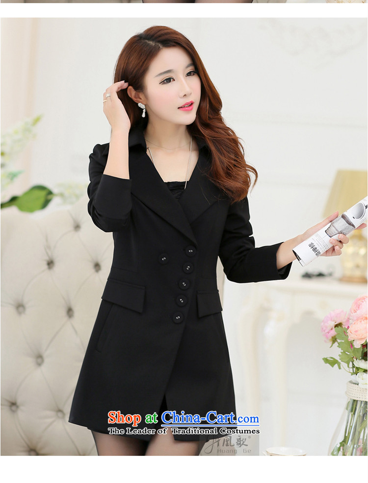 In spring and autumn 2015 new large Korean long in Sau San windbreaker stylish girl jackets leisure temperament suits black XXXXL picture, prices, brand platters! The elections are supplied in the national character of distribution, so action, buy now enjoy more preferential! As soon as possible.