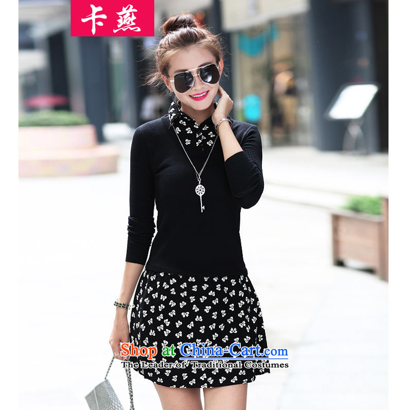 Card Yin thick sister Fall/Winter Collections 2015 skirt to wear the xl women 200 catties thick mm thin leave both graphics kit dresses 608  3XL, wine red card Yin , , , shopping on the Internet