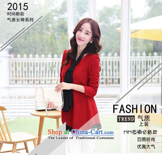Dimple jelly 2015 new fall inside larger female thick MM stylish Sau San video thin wild long-sleeved stitching Knitted Shirt female 8195 gray XXL picture, prices, brand platters! The elections are supplied in the national character of distribution, so action, buy now enjoy more preferential! As soon as possible.