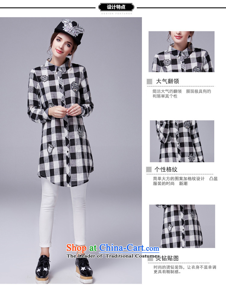 Elizabeth 2015 ultra high discipline code women fall inside the new hot seal long grid drill shirt thick mm thin loose shirt SN1010 Graphics Black and Gray Tartan color 2XL Photo, prices, brand platters! The elections are supplied in the national character of distribution, so action, buy now enjoy more preferential! As soon as possible.
