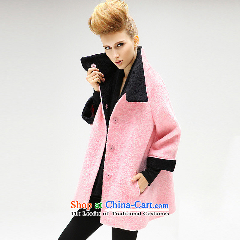 Cocobella 2015 autumn and winter new western van collided color large lapel coats wool coat CT126 gross? cherry blossoms toner M,COCOBELLA,,, shopping on the Internet