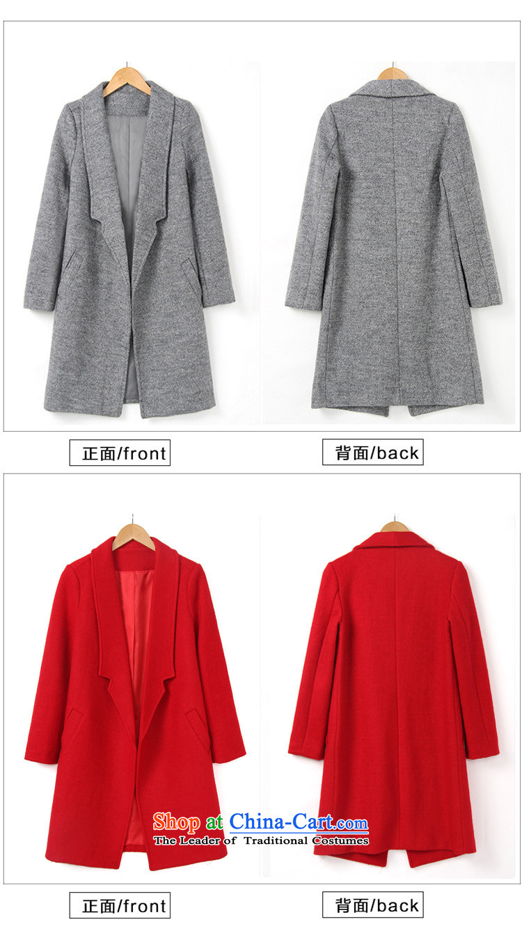 Avandia Rui REEDEYA 2015 autumn and winter new temperament wool? Jacket Sau San Korean version, long thin coat of gross? female red L picture, prices, brand platters! The elections are supplied in the national character of distribution, so action, buy now enjoy more preferential! As soon as possible.