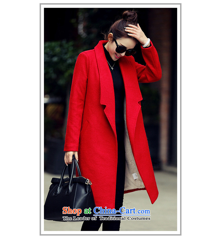 Avandia Rui REEDEYA 2015 autumn and winter new temperament wool? Jacket Sau San Korean version, long thin coat of gross? female red L picture, prices, brand platters! The elections are supplied in the national character of distribution, so action, buy now enjoy more preferential! As soon as possible.