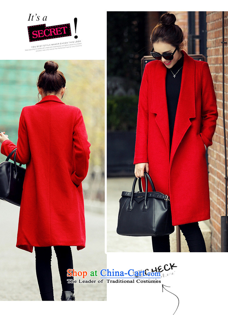 Avandia Rui REEDEYA 2015 autumn and winter new temperament wool? Jacket Sau San Korean version, long thin coat of gross? female red L picture, prices, brand platters! The elections are supplied in the national character of distribution, so action, buy now enjoy more preferential! As soon as possible.